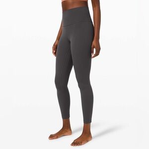 Lululemon Align Pant 25" Graphite Grey Nulu Size 6 LW5CT3S